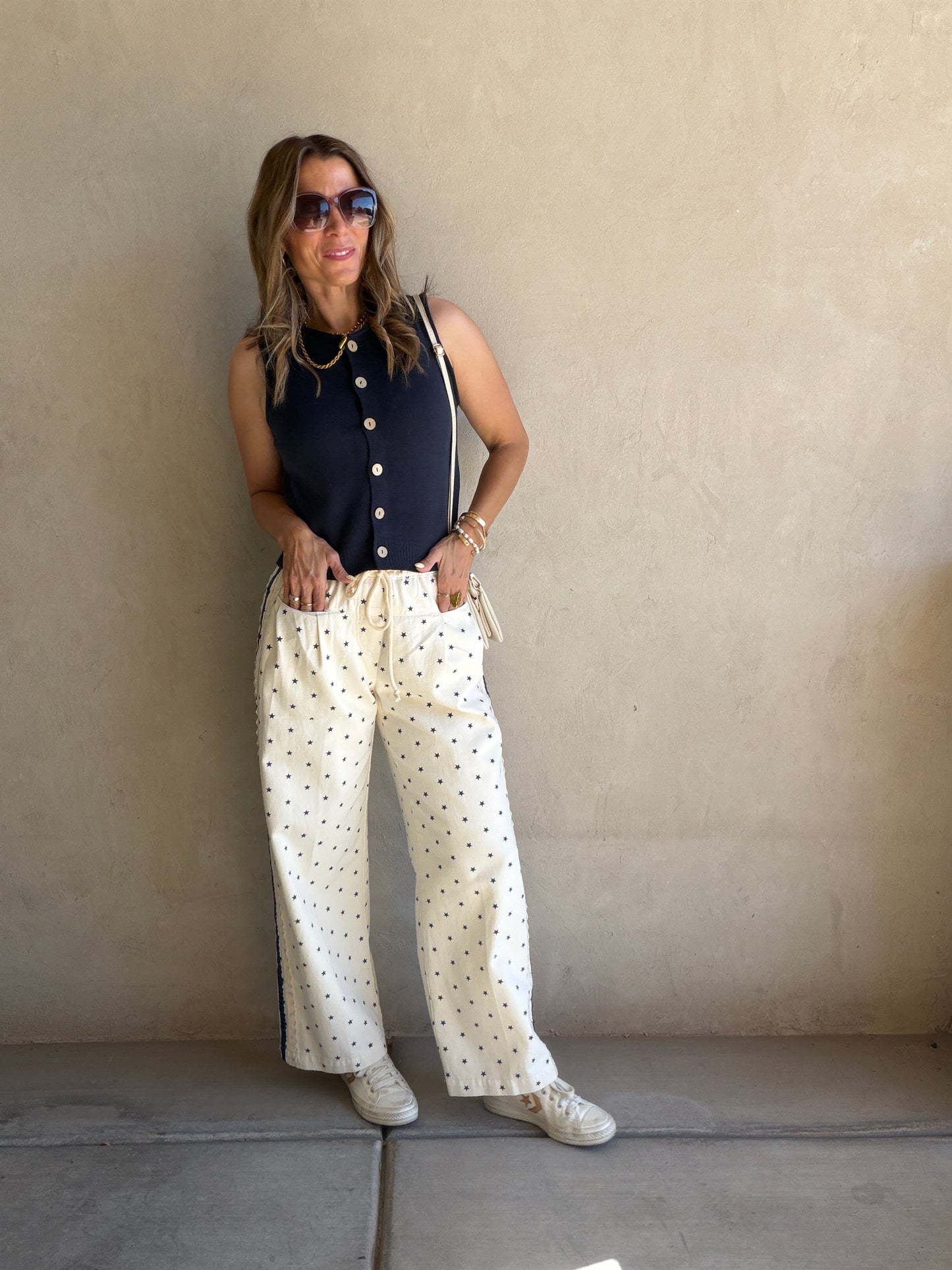 Alana Star Pants in Cream