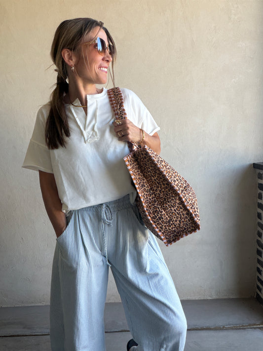 Mindee Quilted Bag – Cheetah Print