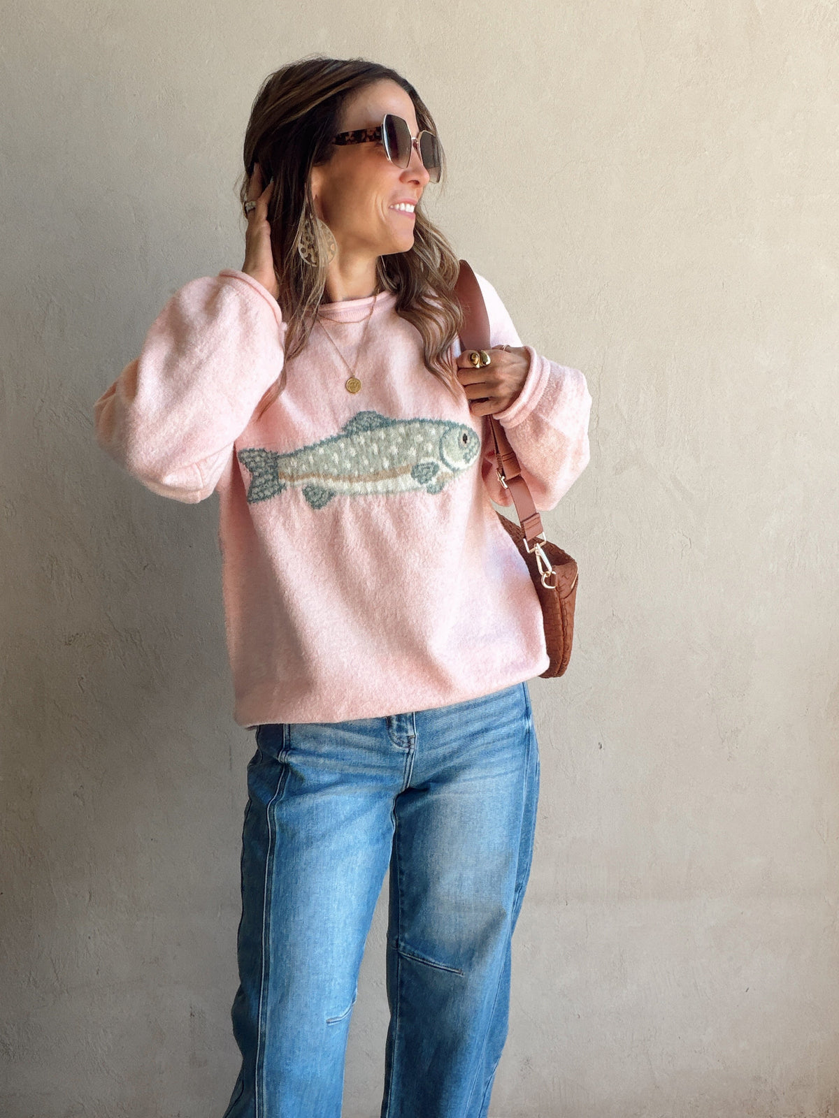 Tina Trout Sweater in Pink