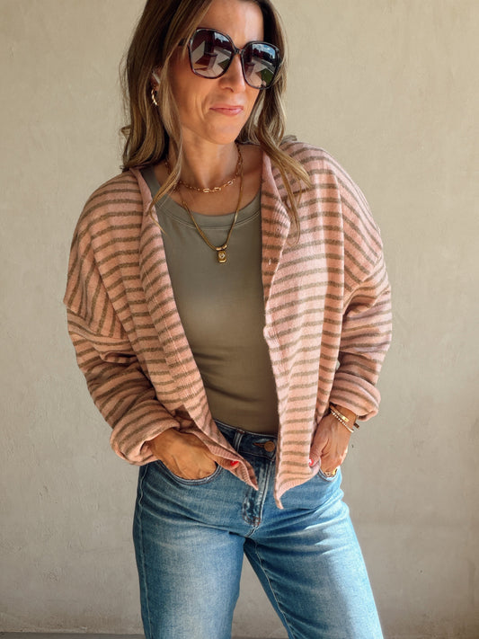 Bridget Cardigan in Dusty Pink