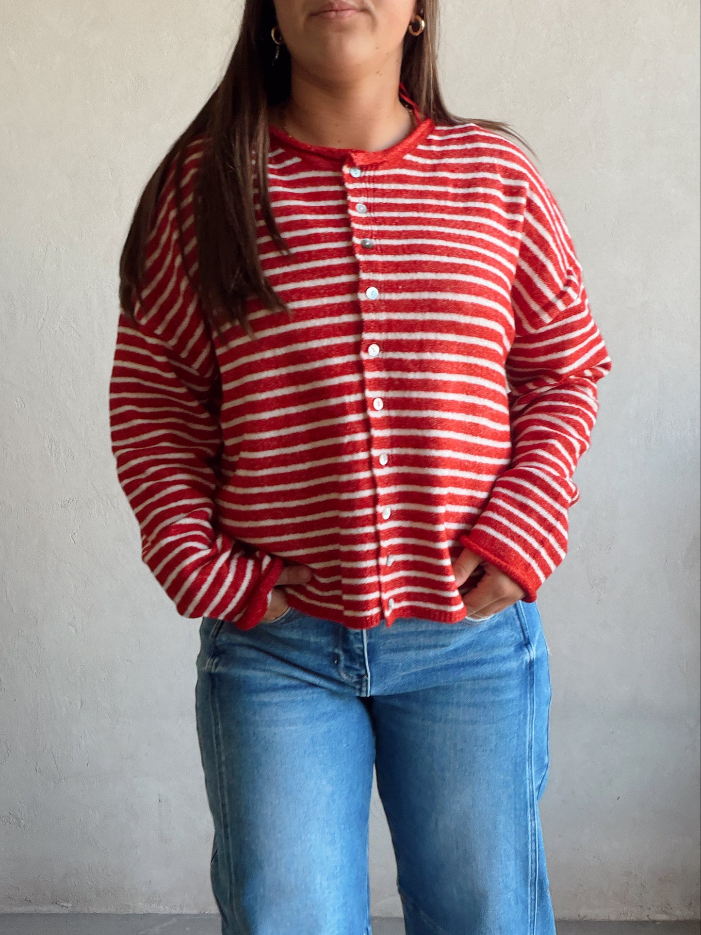 Bridget Cardigan in Red
