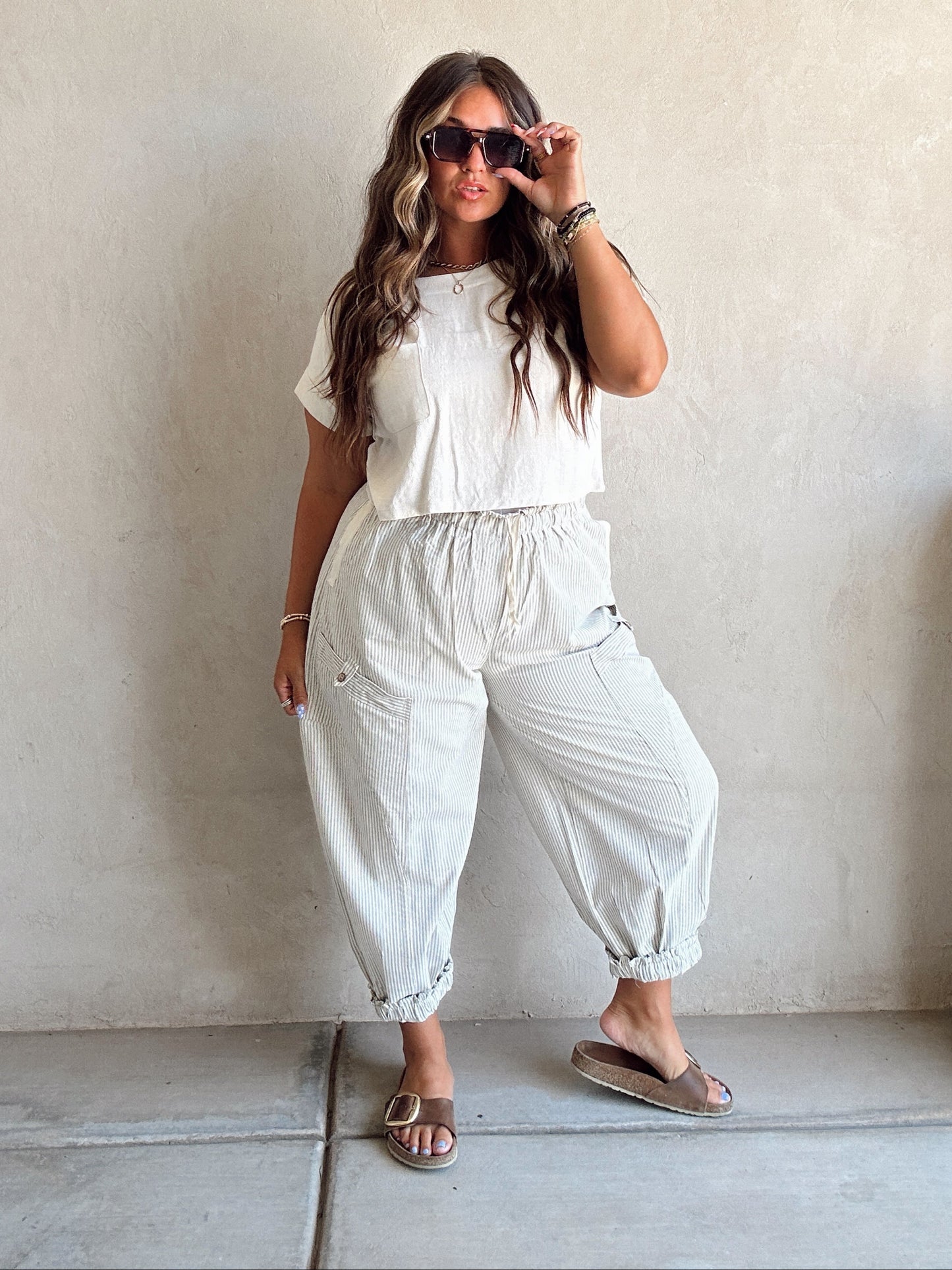 Cambria Pants in Cream, Olive, & Navy