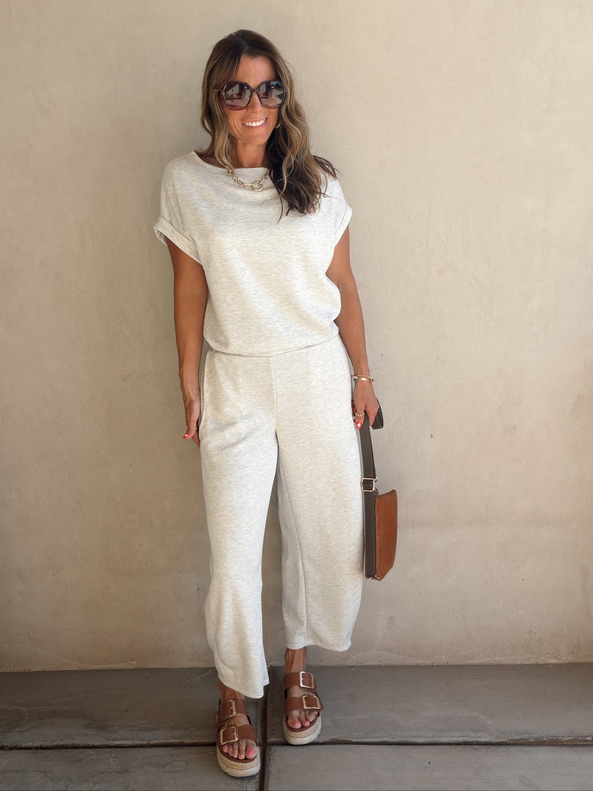 Keri Set in Light Heathered Gray