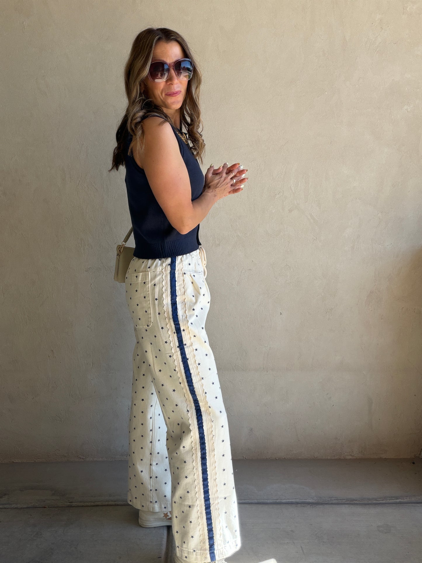Alana Star Pants in Cream