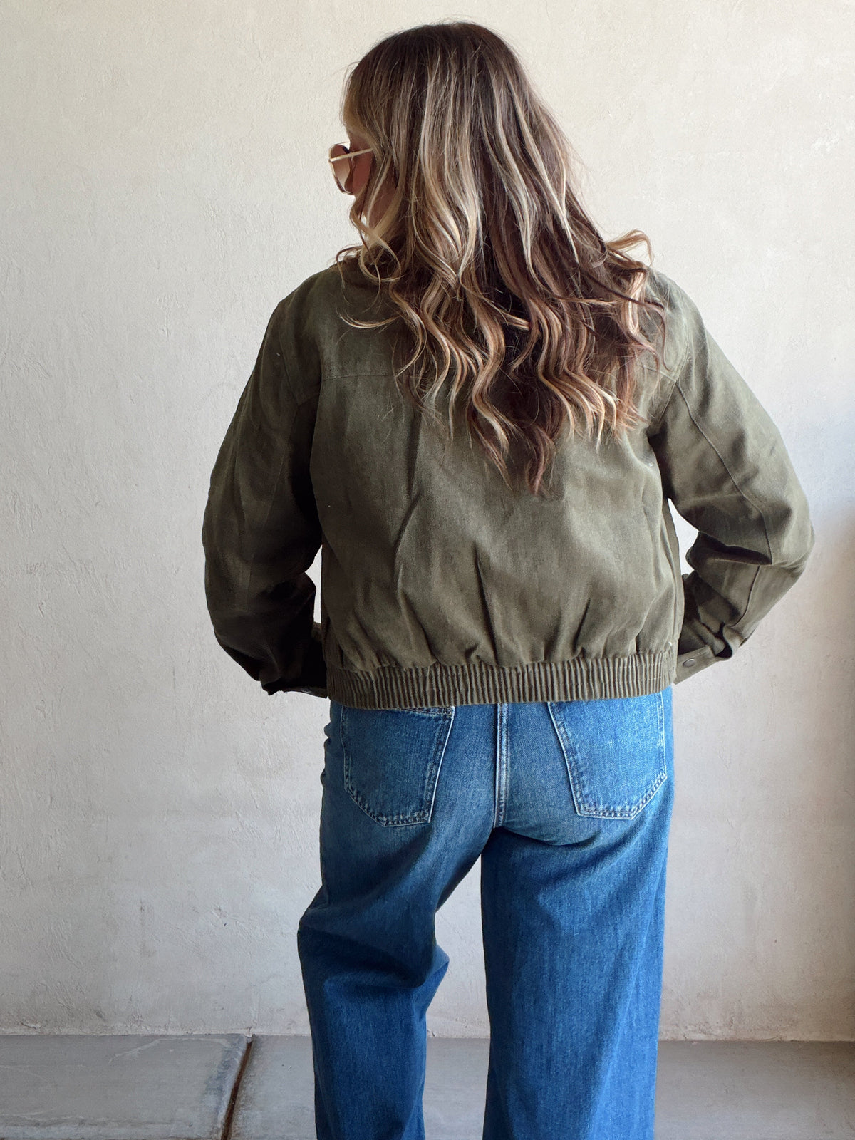 Emma Barn Cropped Jacket in Olive