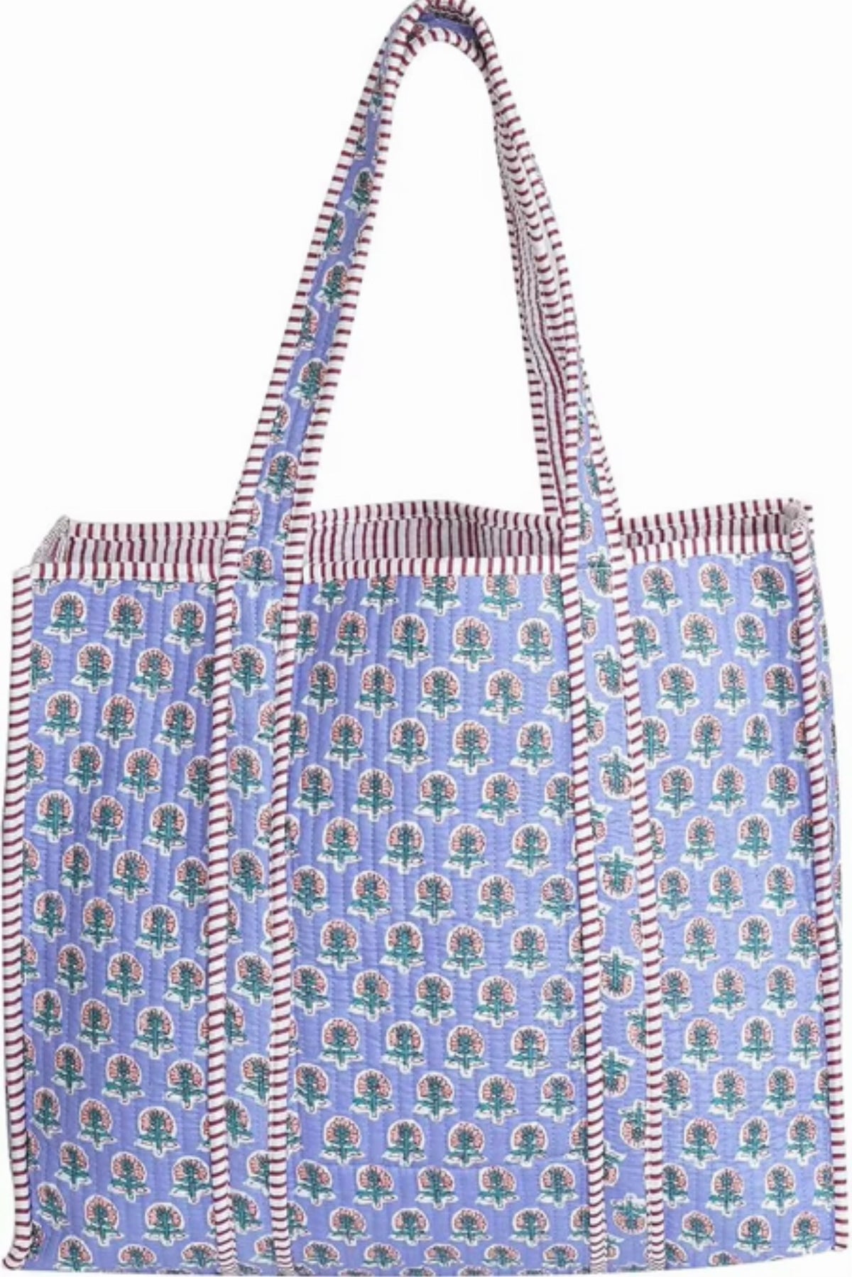 PREORDER | Mindee Quilted Bag – Periwinkle Floral | Ships Mid-October