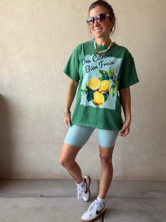 Lemon Tee in Mineral Washed Green