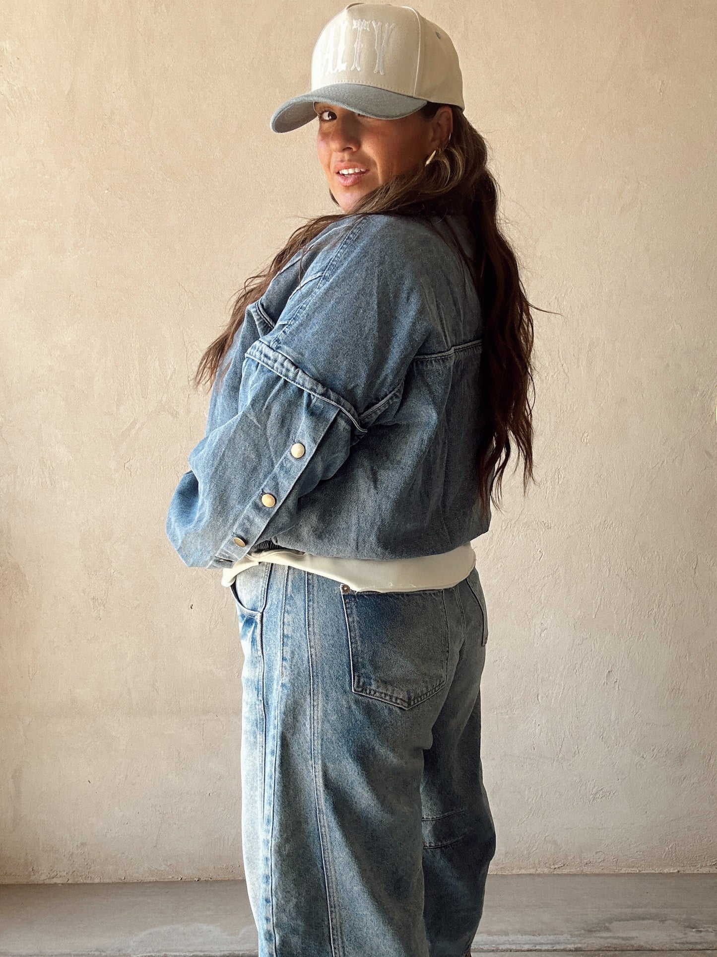 Hallee Denim Jacket in Medium Wash