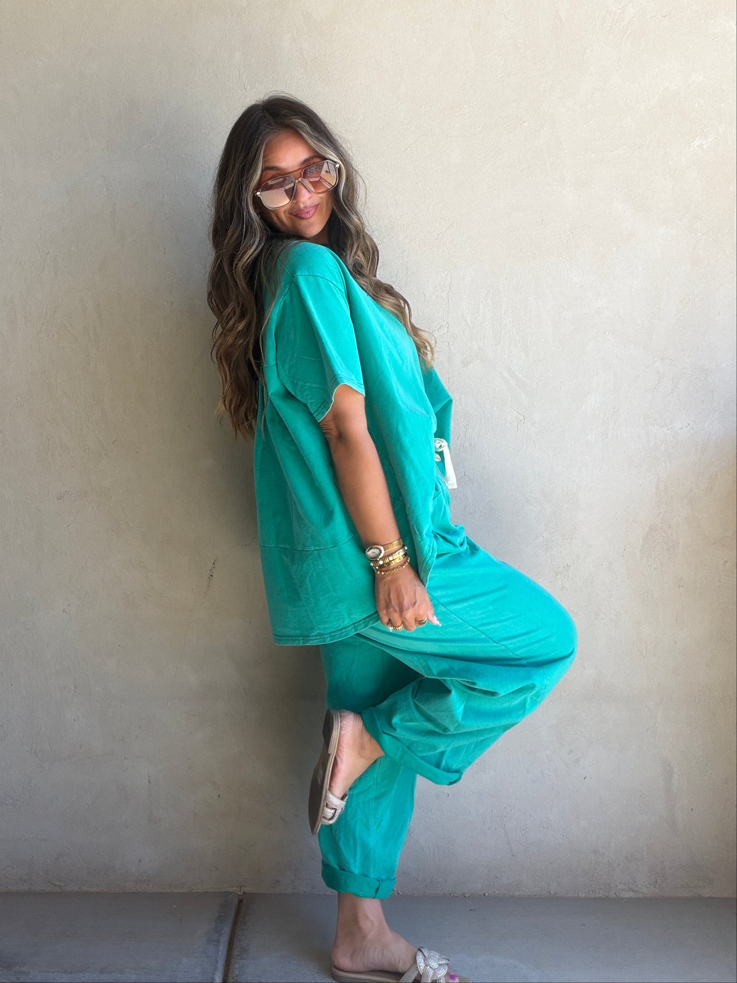Kenna Set in Emerald