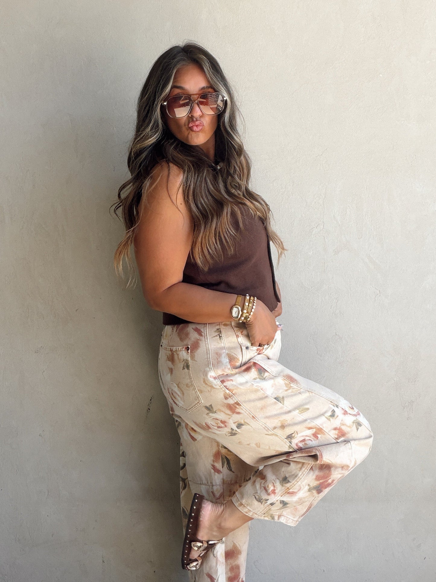 Amanda Vest in Chocolate Brown