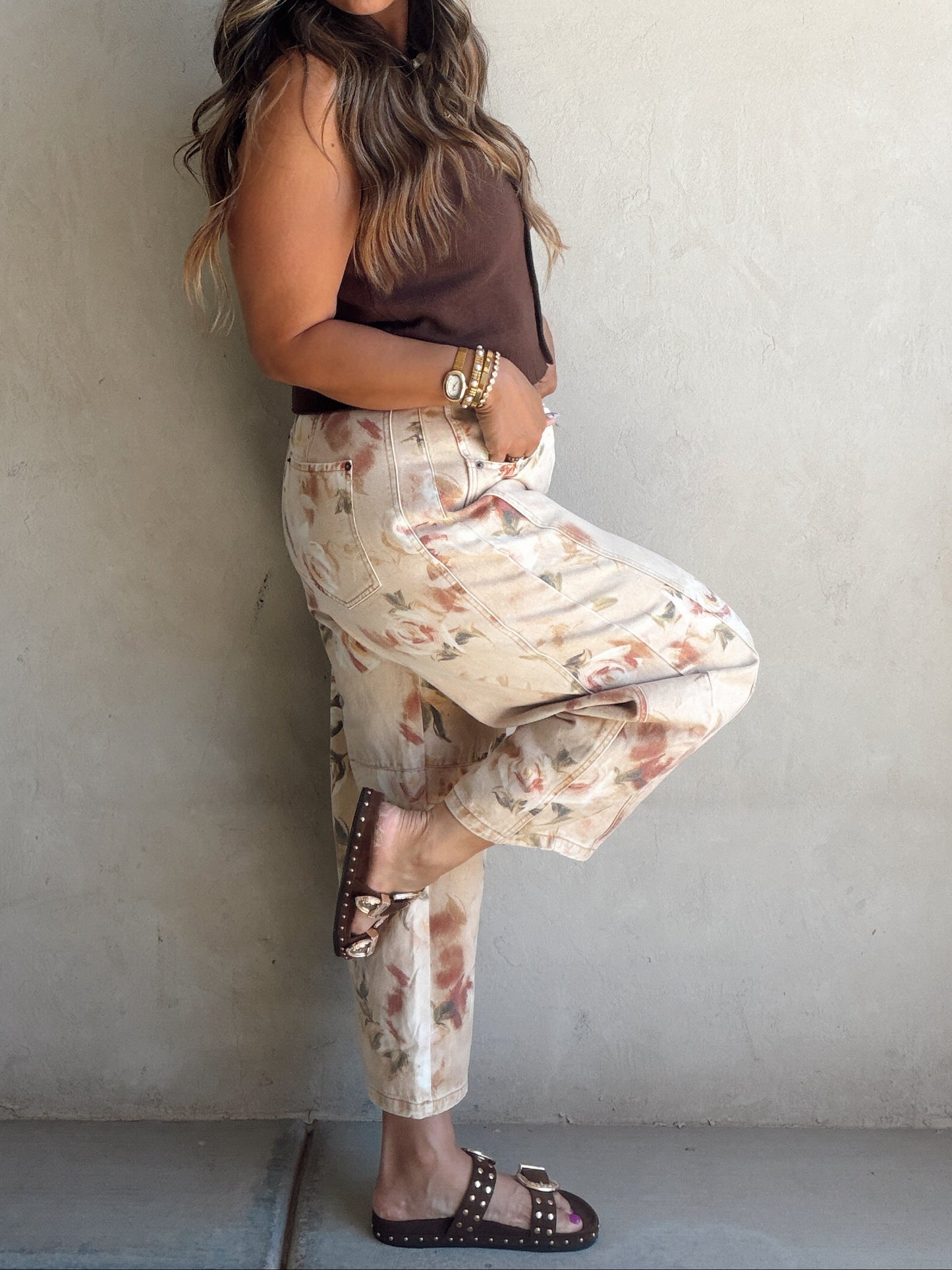 Vera Floral Barrel Jeans