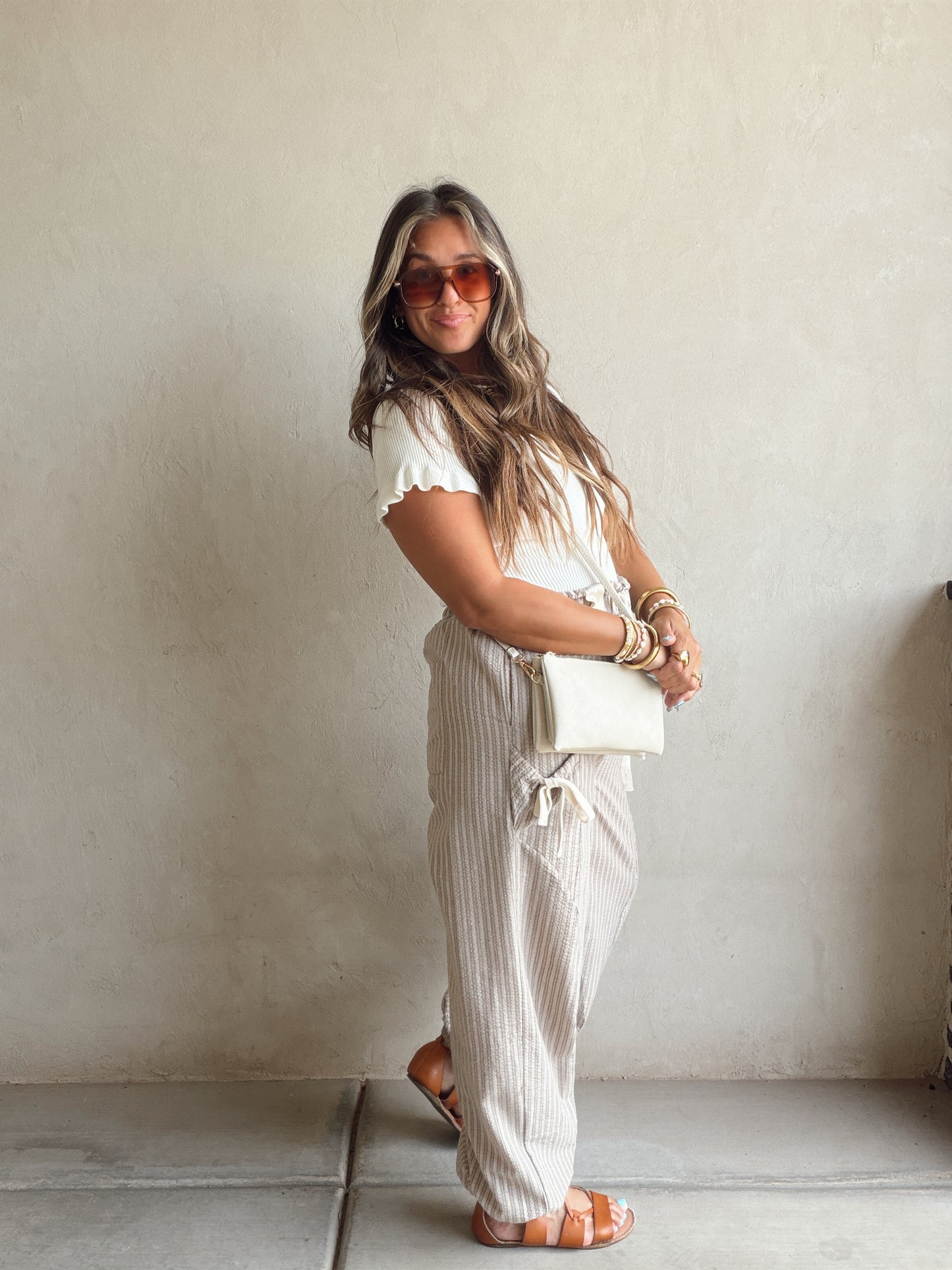 Anna Parachute Pants in Brown