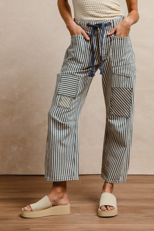Striped Barrel Jeans (Ships June 2)