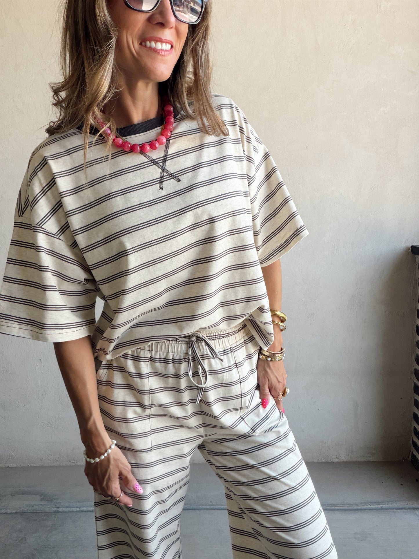 Josie Set in Oatmeal & Charcoal