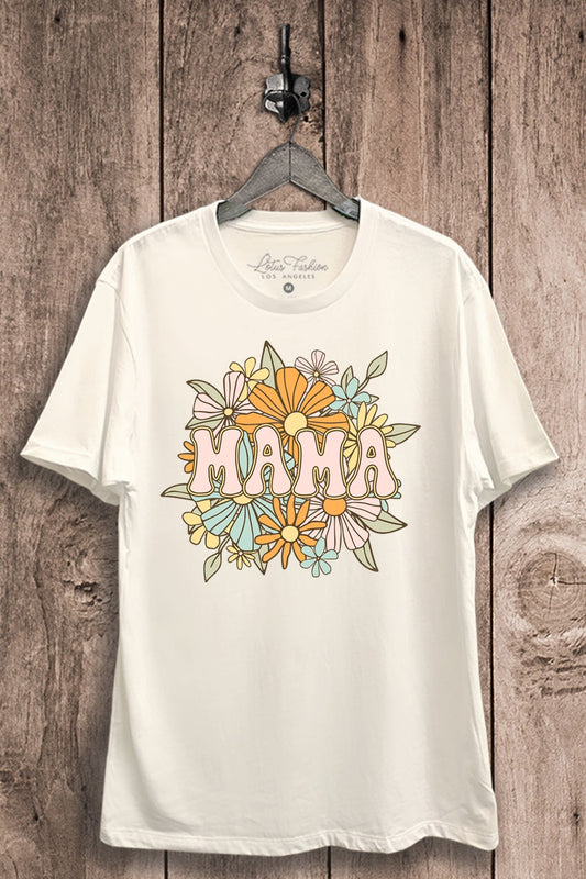 Mama Flower Tee in Ivory