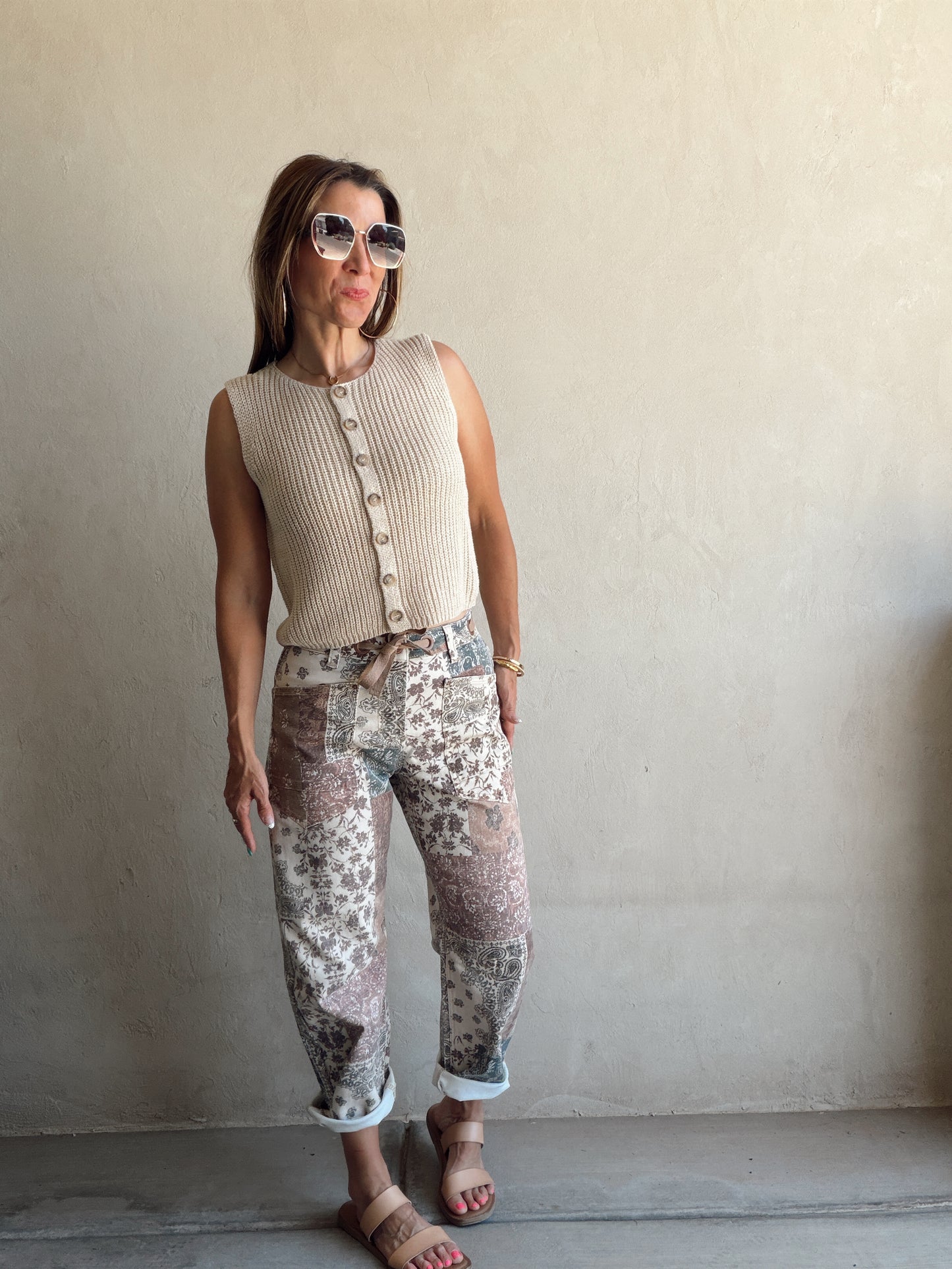 Hadley Quilted Drawstring Barrel Pants