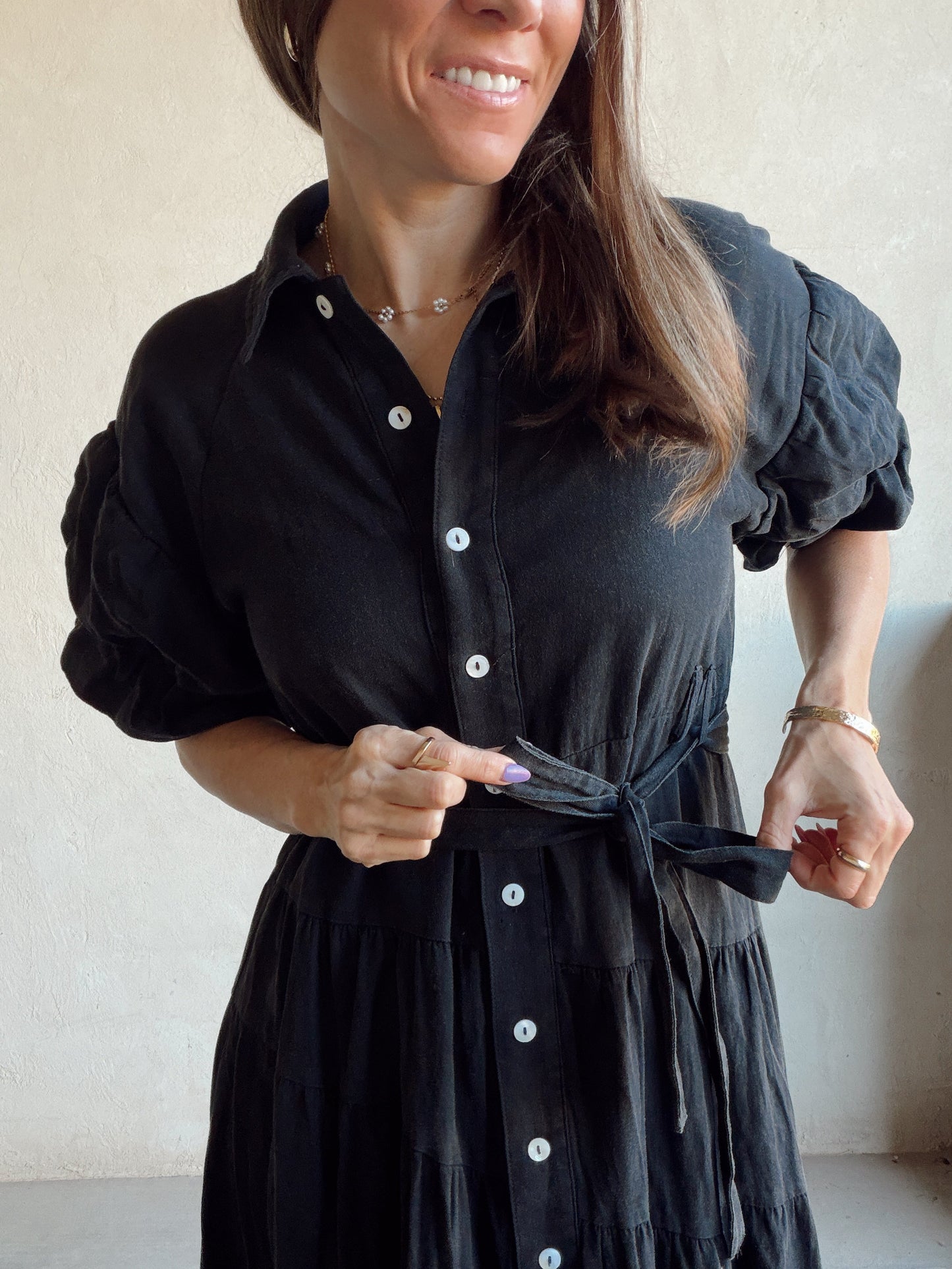 Brookie Maxi in Mineral Washed Black