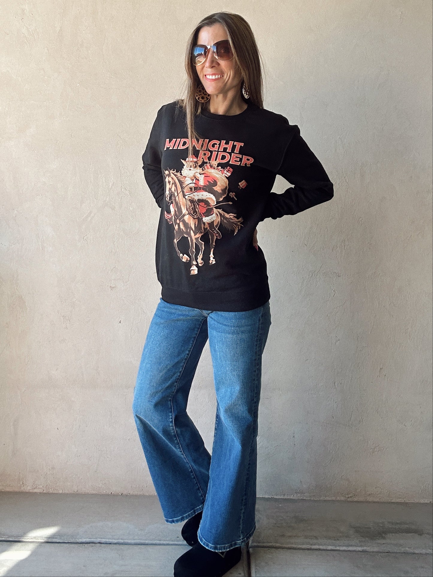 Santa Midnight Ryder Sweatshirt in Black