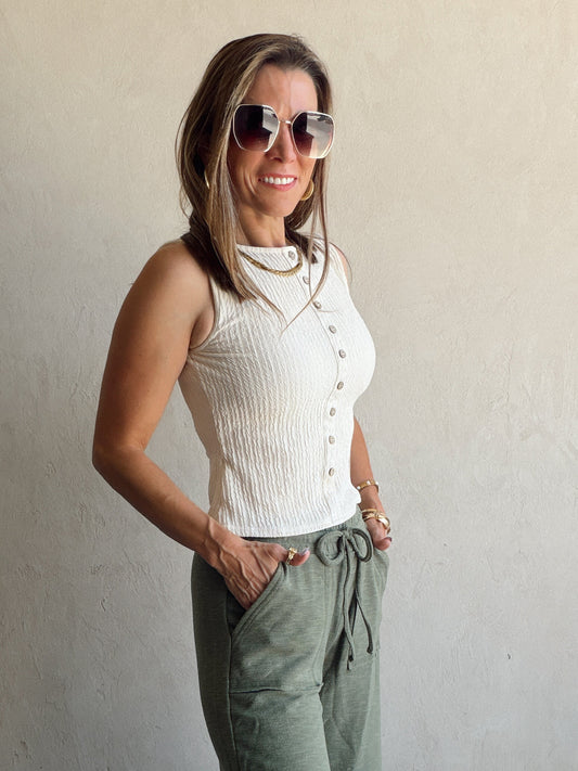 Serafina Tank in Cream