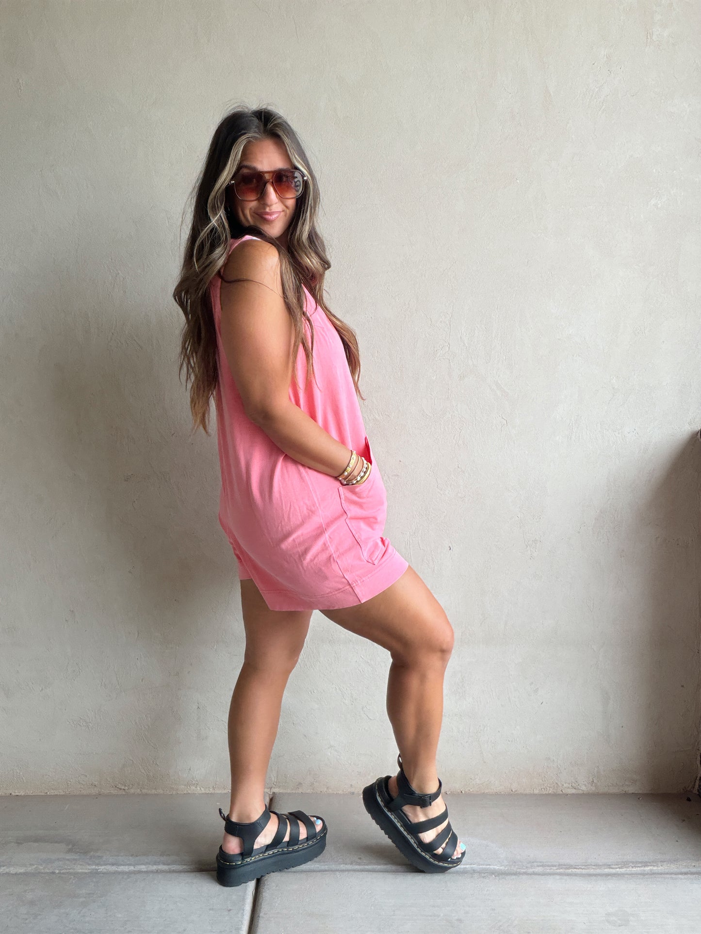 Lynae Romper in Pink