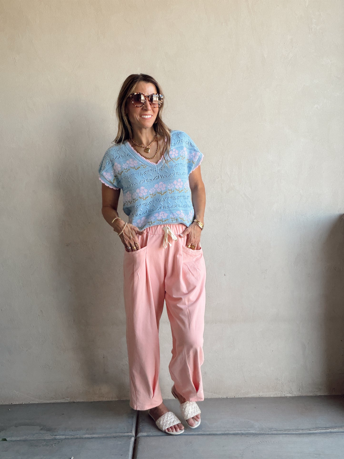 Kendall Floral Top in Pink Floral