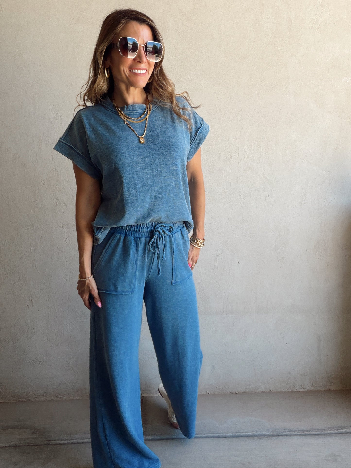 Vanessa Set in Denim Blue