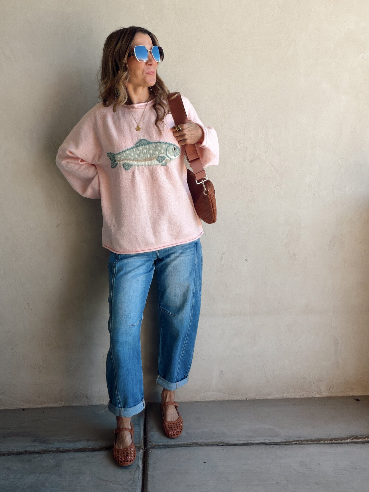 Tina Trout Sweater in Pink