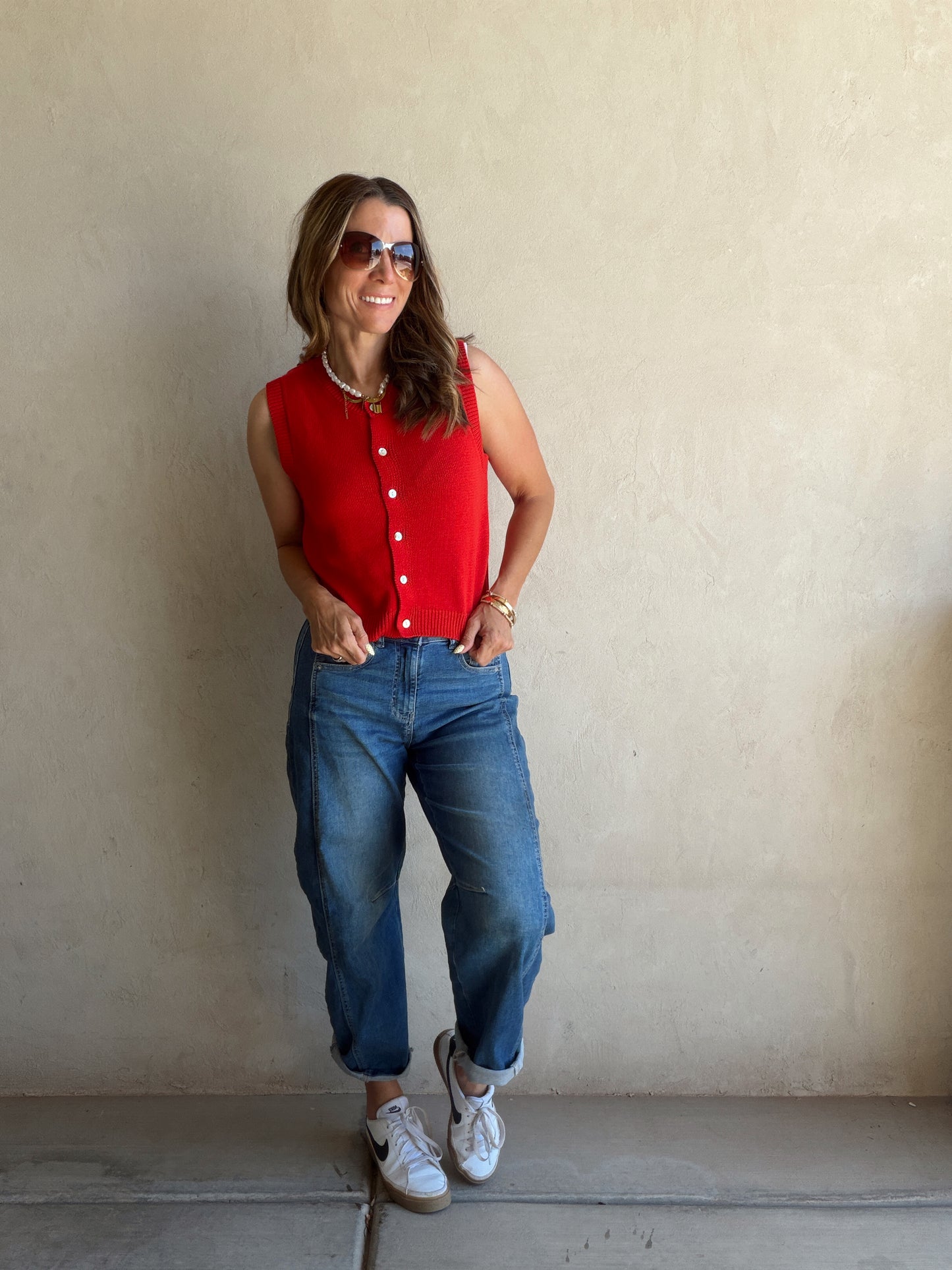 Elizabeth Tank in Red