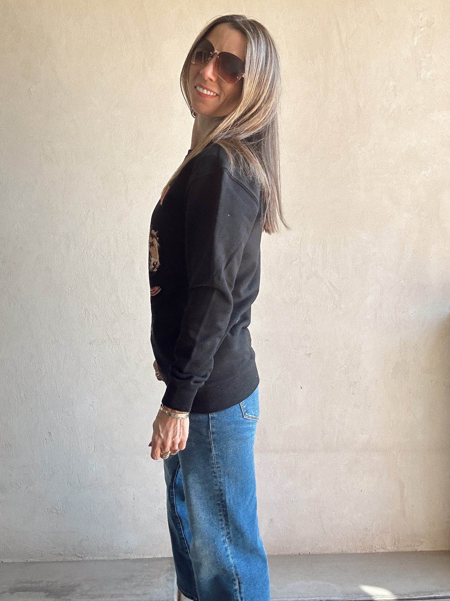 Santa Midnight Ryder Sweatshirt in Black