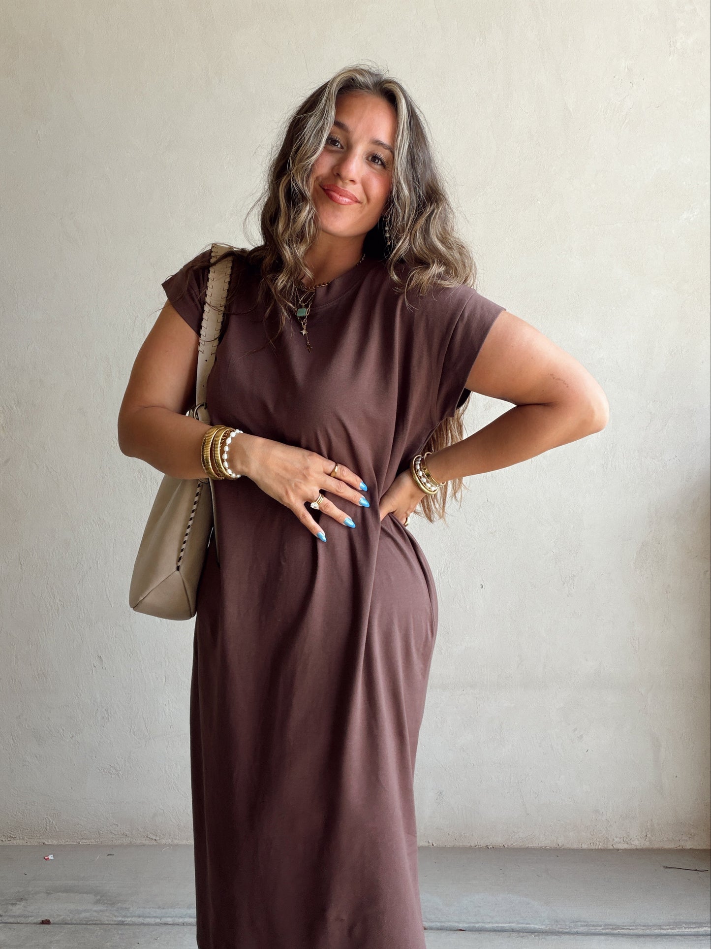 Mindi Dress in Brown