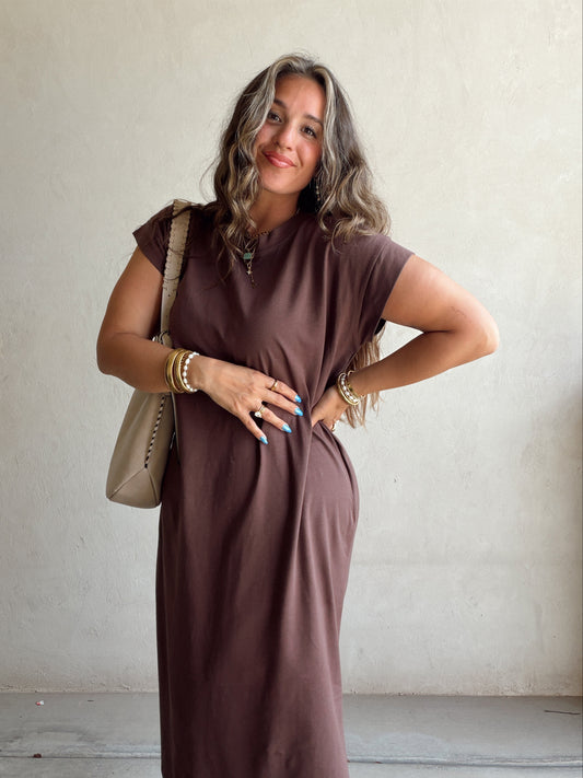 Mindi Dress in Brown