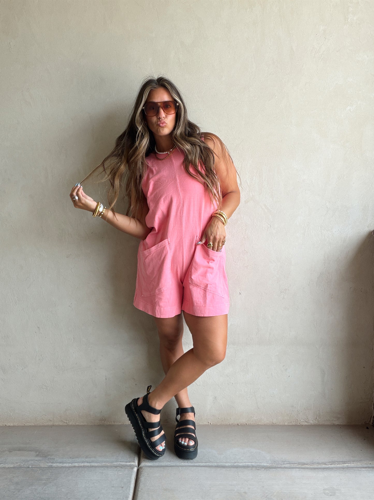 Lynae Romper in Pink