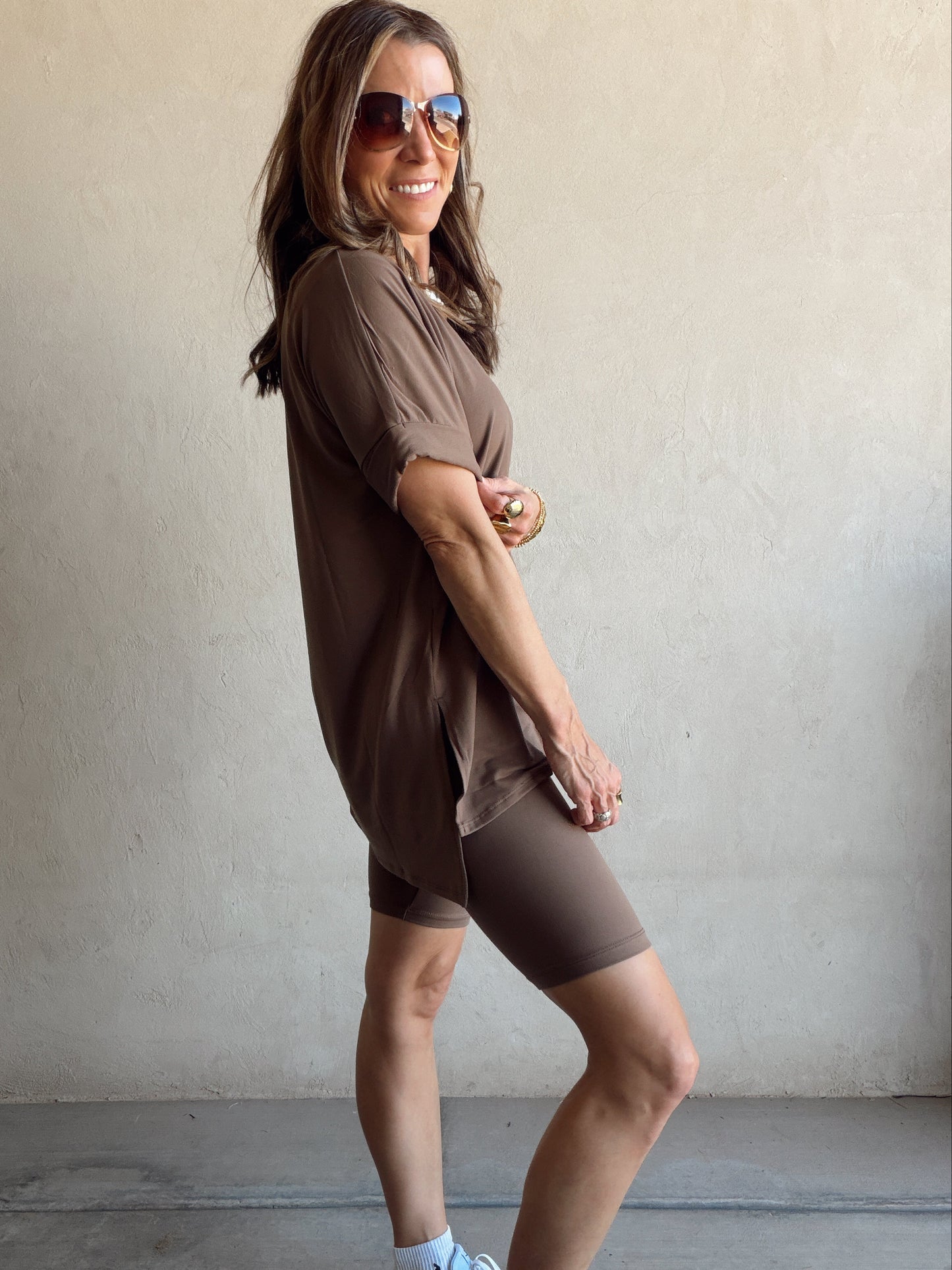 Jillian Heavenly Biker Set in Brown