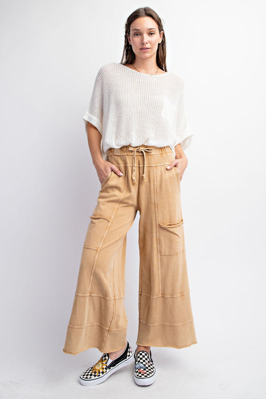 Feeling Good Palazzo Pants in Camel (1X-3X)