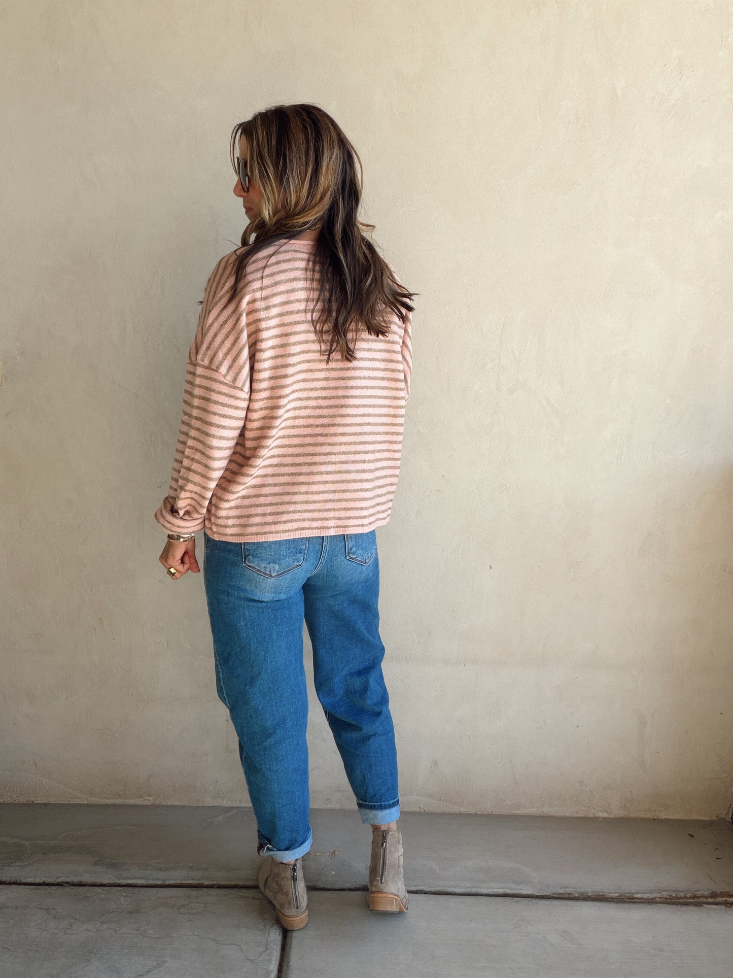 Bridget Cardigan in Dusty Pink