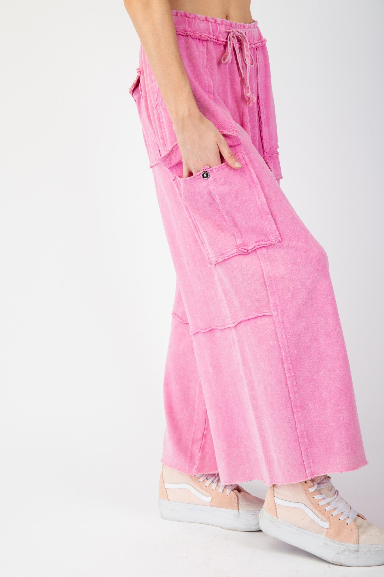 Wella Wide Leg Palazzo Pants in Pink