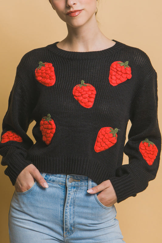 Strawberry Sweater in Black