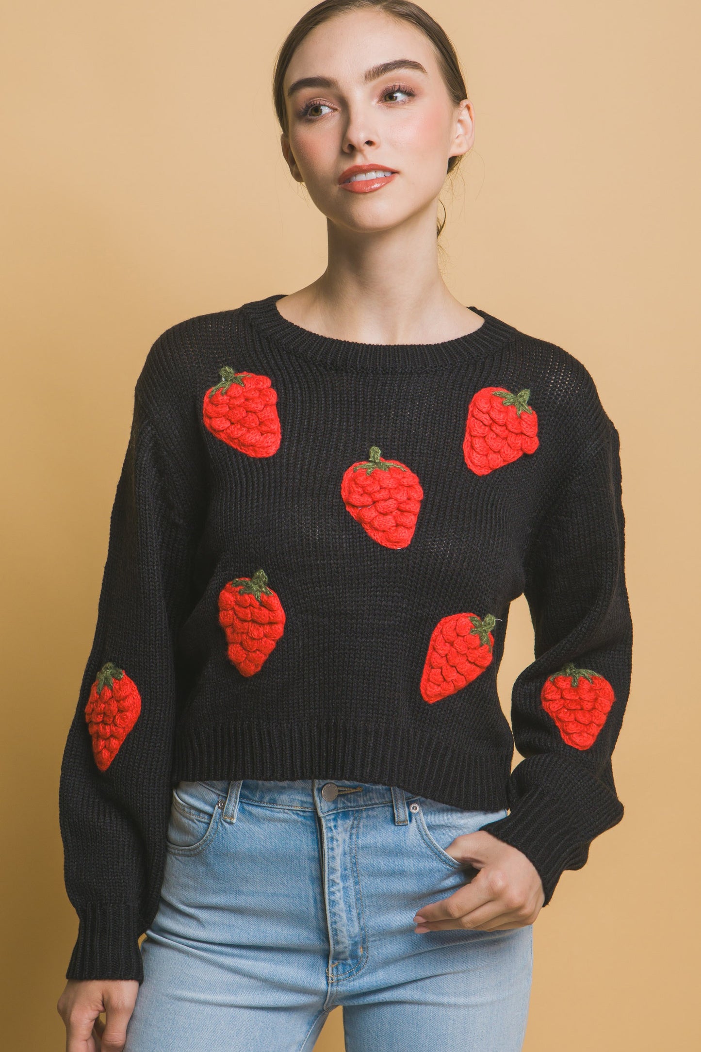 Strawberry Sweater in Black