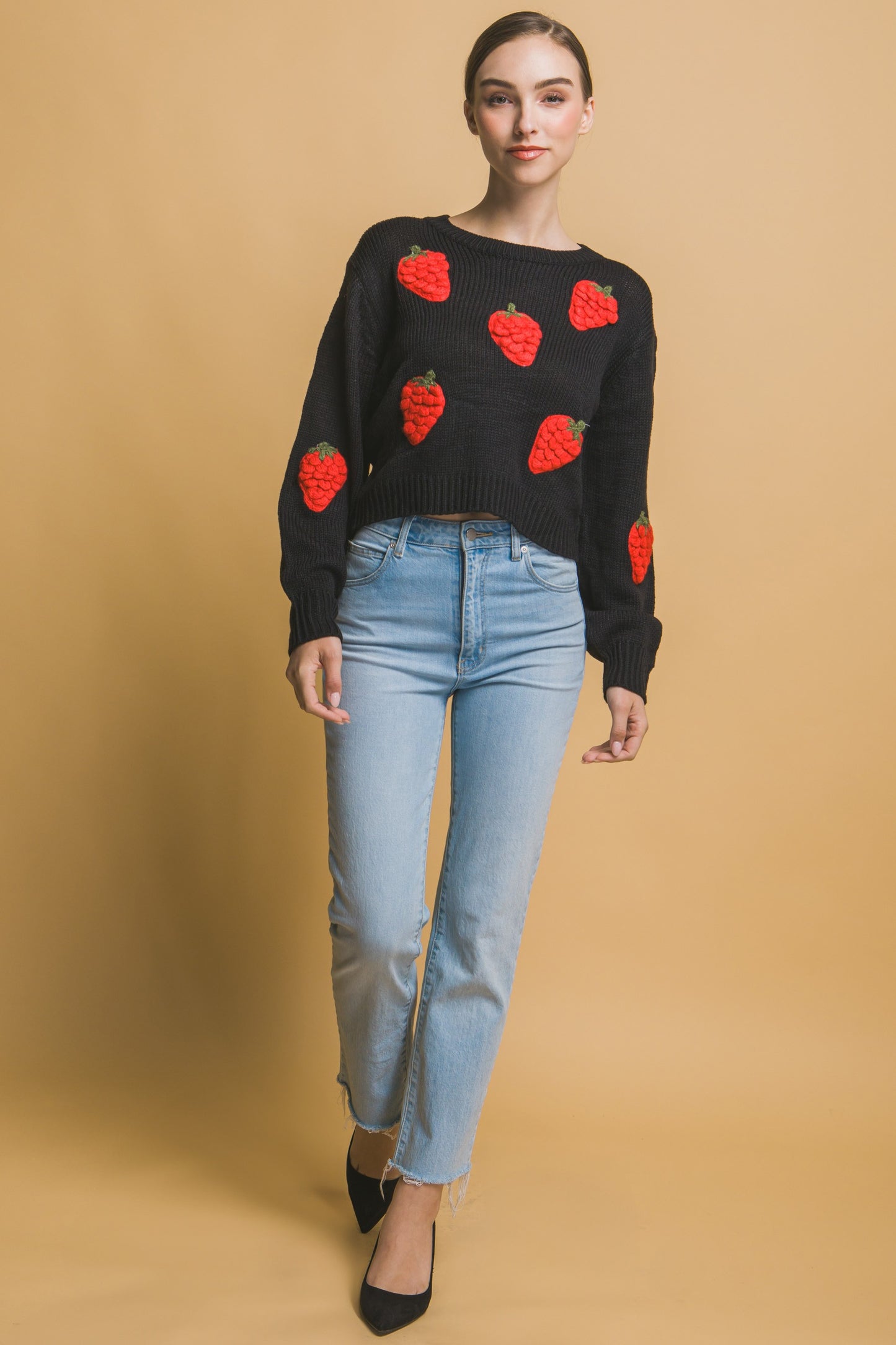 Strawberry Sweater in Black