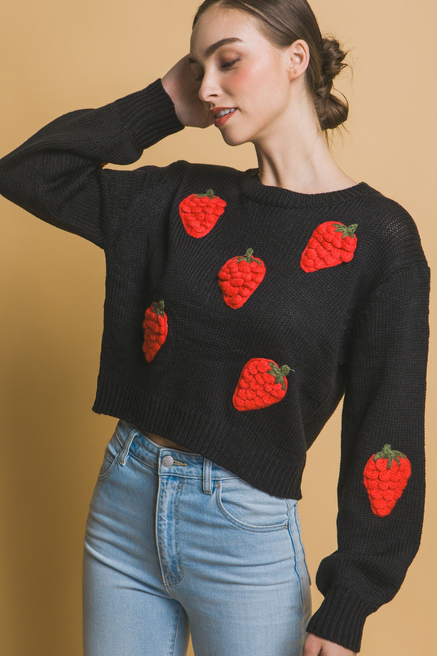 Strawberry Sweater in Black