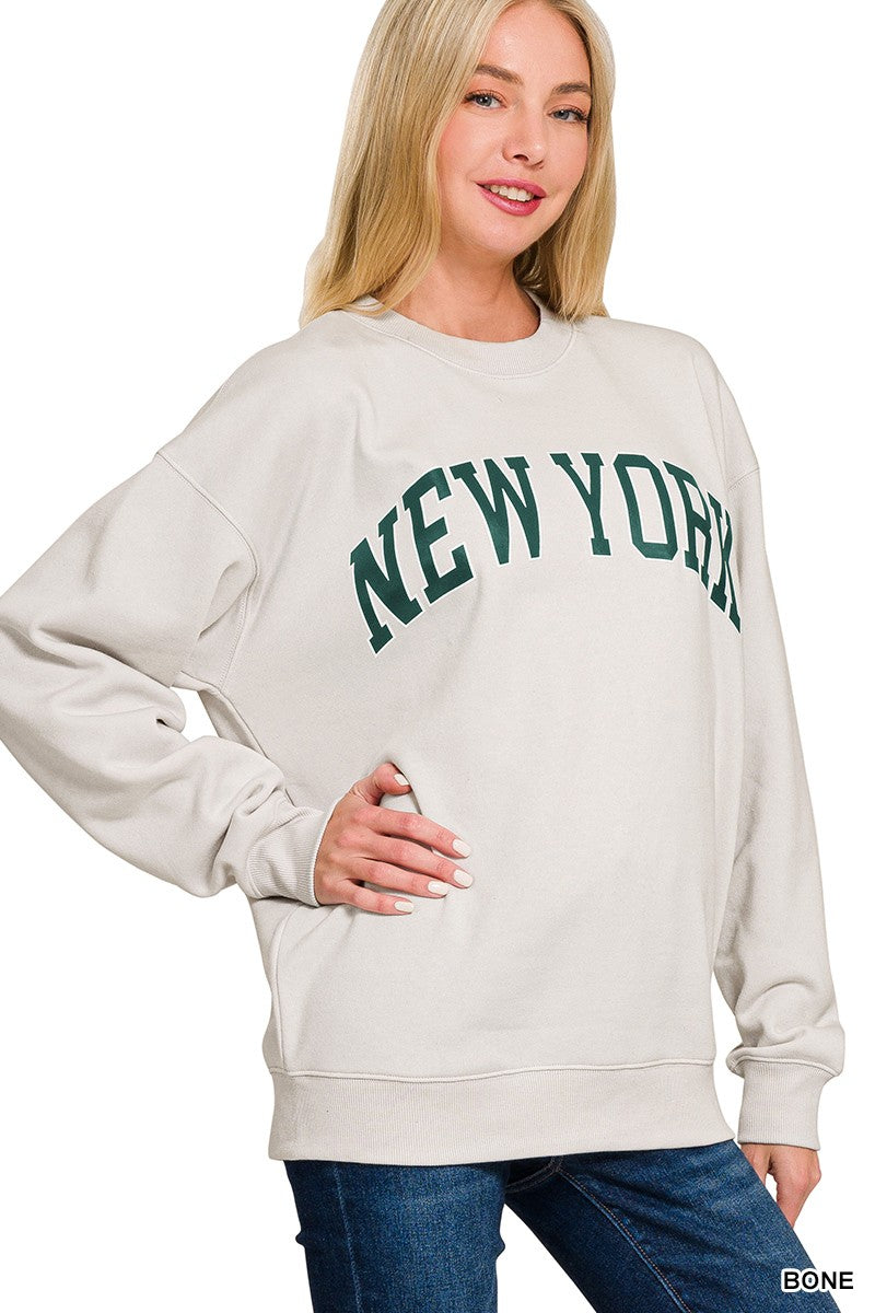 New York Sweatshirt in Bone