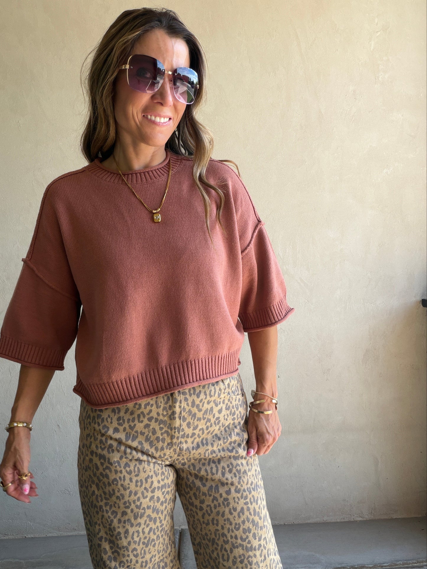 Annie Sweater in Muted Mauve