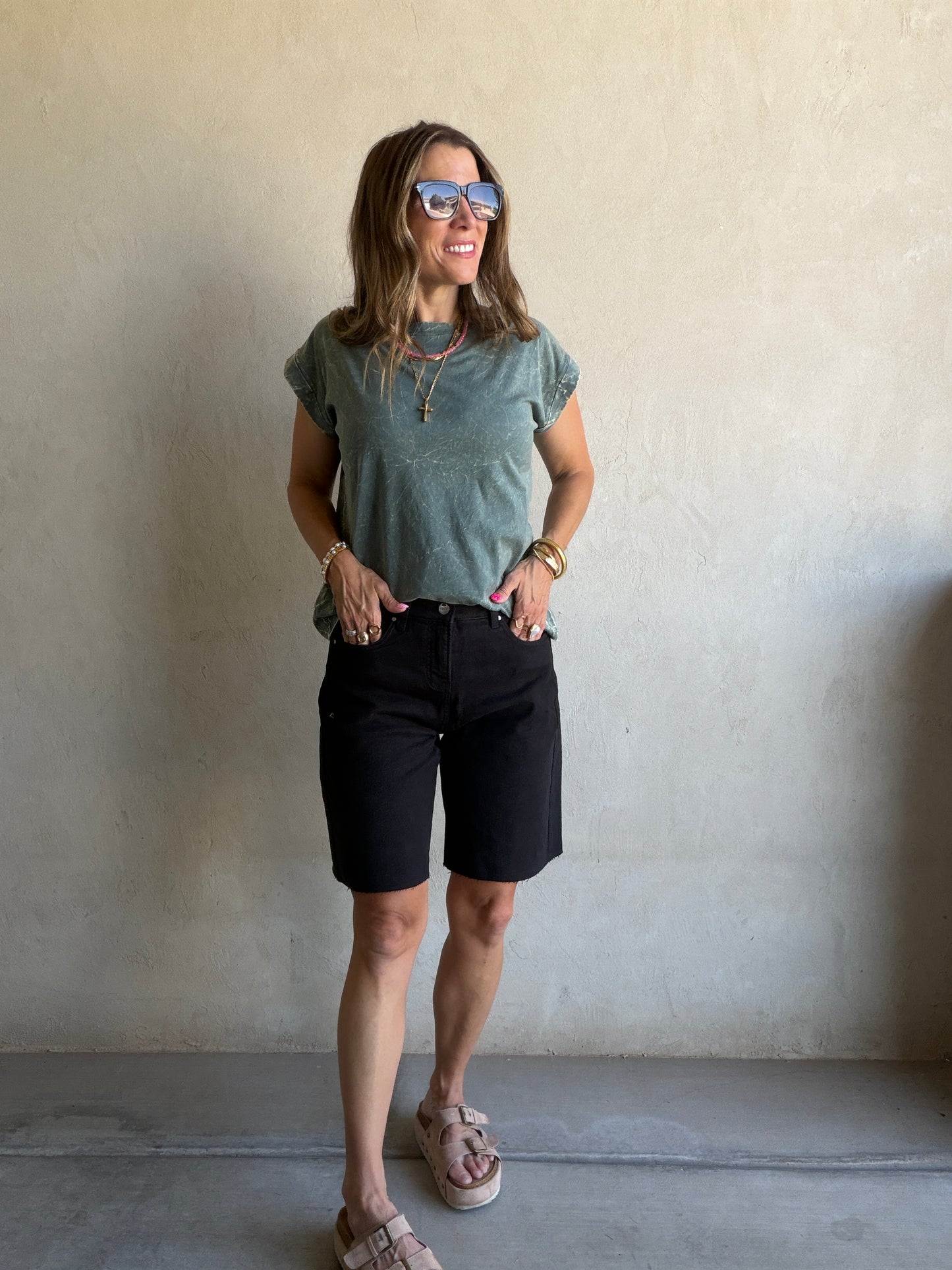 Charity Bermuda Shorts in Black