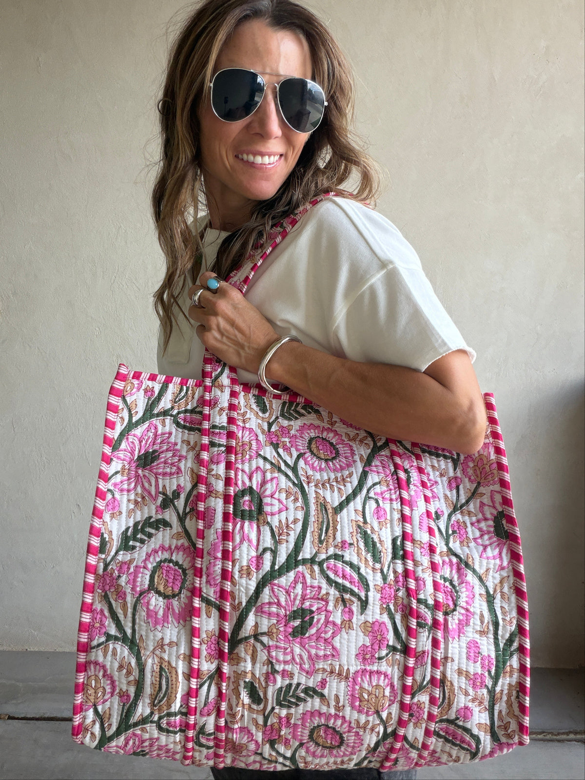 Mindee Quilted Bag - Pinky