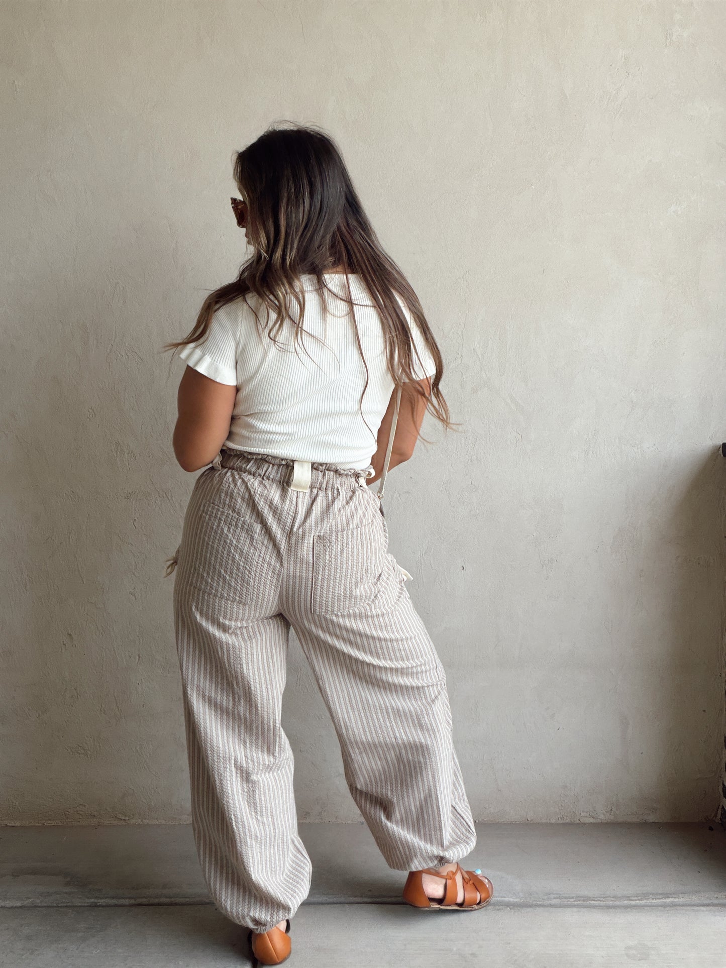 Anna Parachute Pants in Brown