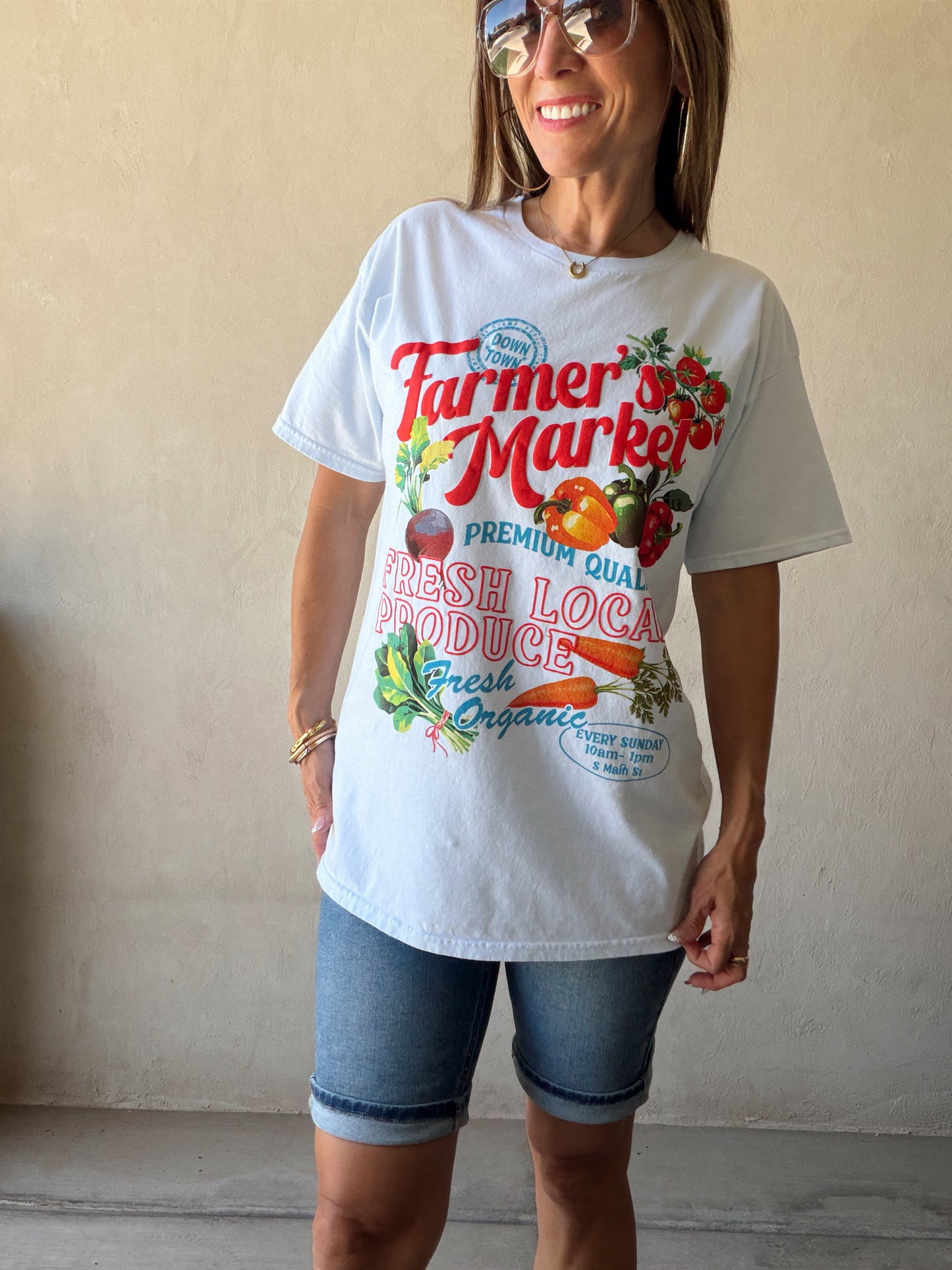 Farmer’s Market Tee in Sky Blue
