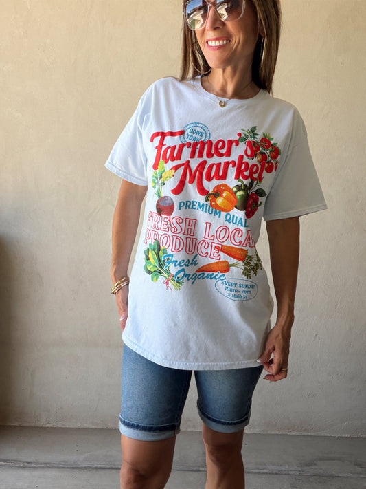 Farmer’s Market Tee in Sky Blue