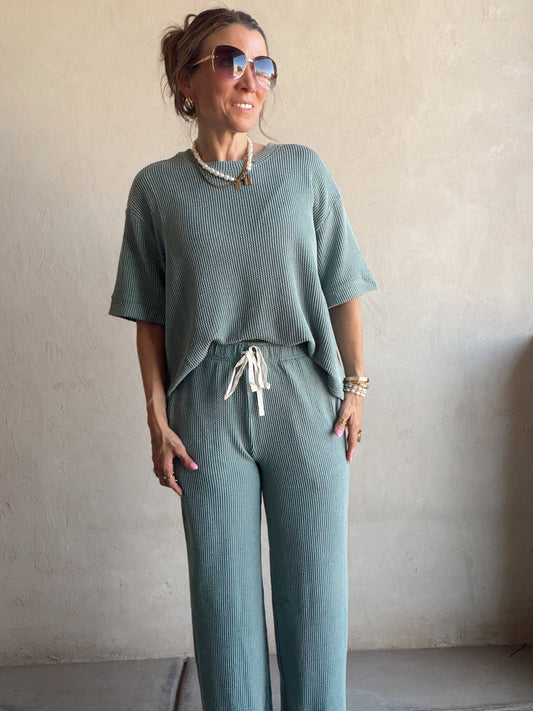 Ruby Set in Ash Jade