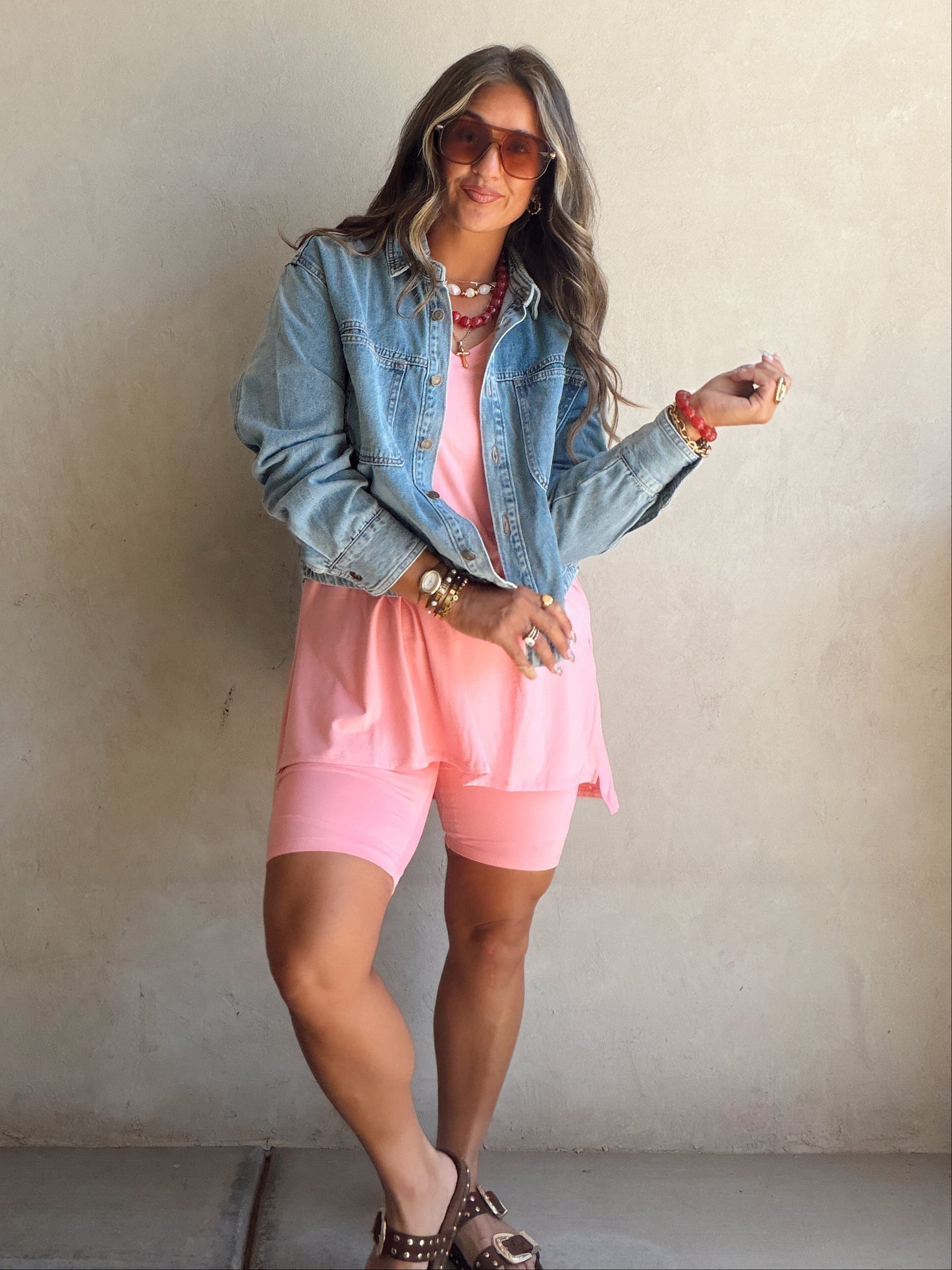 Bree Cropped Medium Wash Denim Jacket