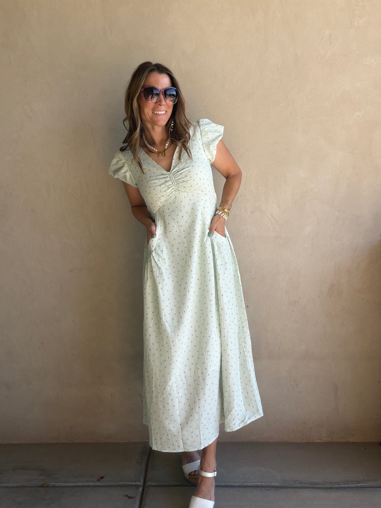 Cassandra Dress in Mint